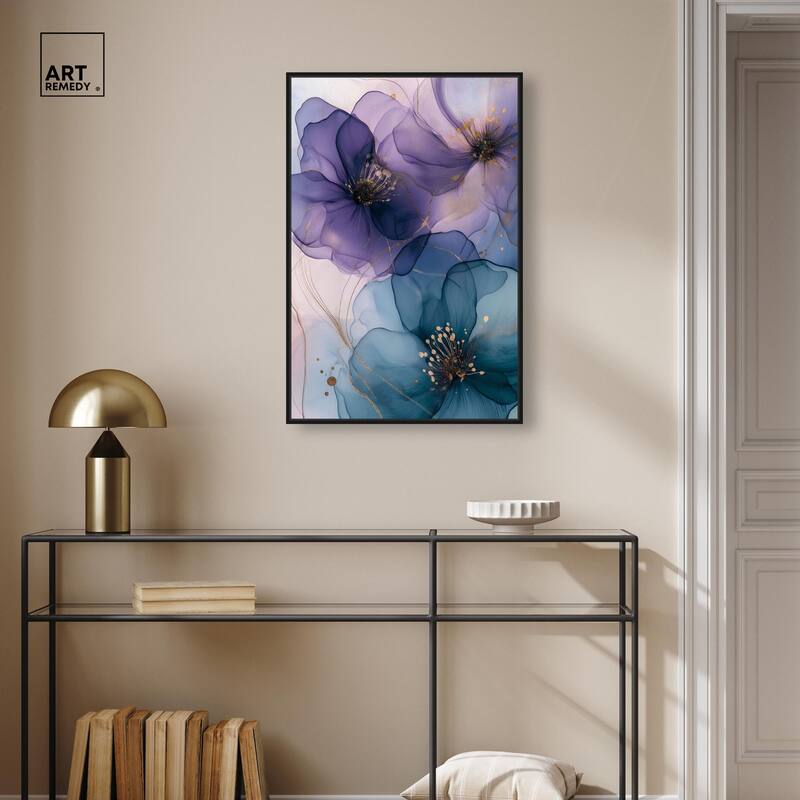 Gilded Cyanescence II Canvas by Art Remedy