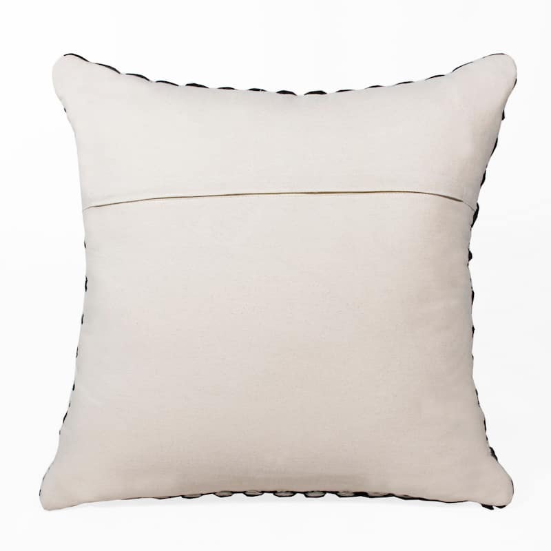 HomeRoots 20" X 20" Black And White Polyester Chevron Zippered Pillow