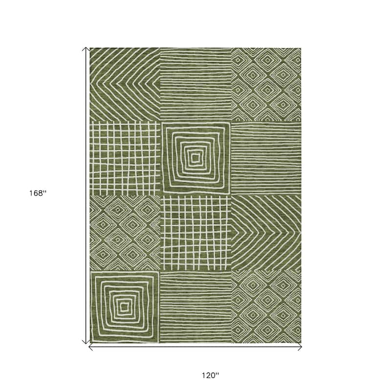 HomeRoots Geometric Transitional Rectangle Outdoor Rug