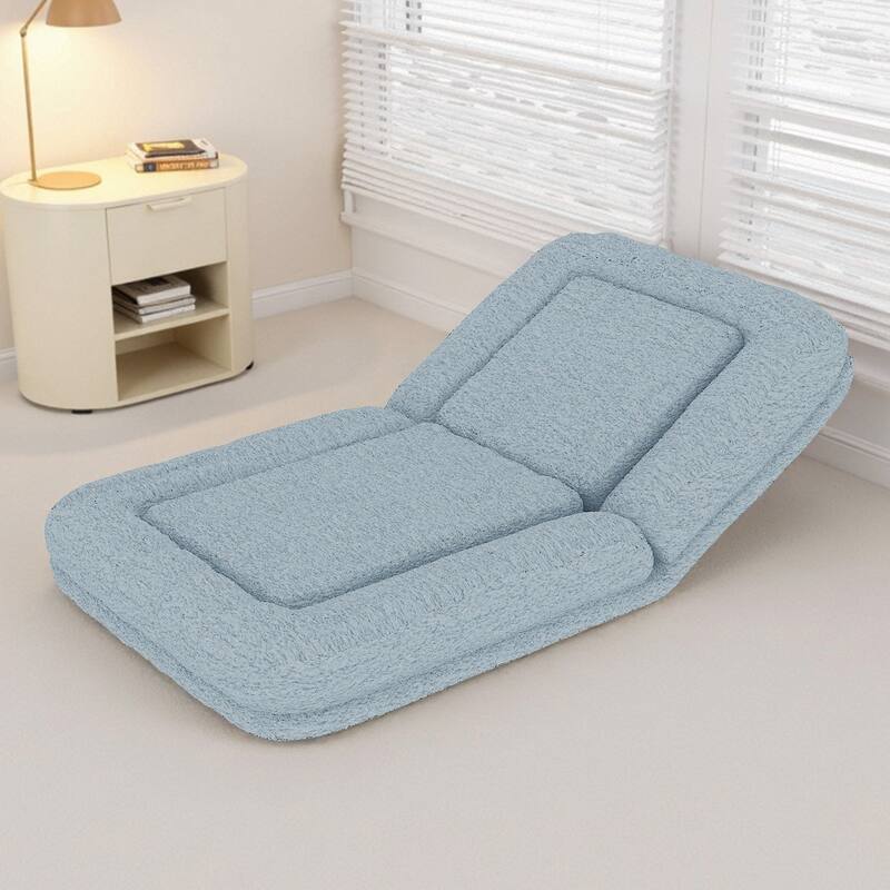 Folding Sofa Chair with 5 Adjustable Positions Plush Floor Lounge Chair for Gaming, Meditation, and Relaxation