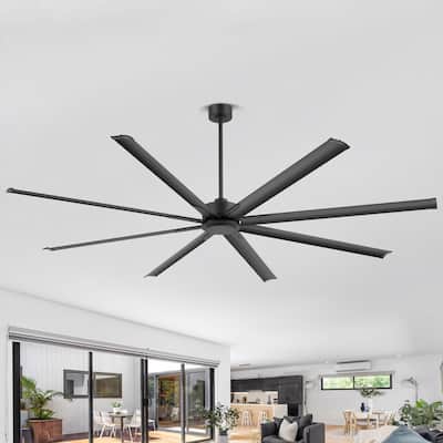 Large 72"/84"/96"/120" Black Ceiling Fan with Remote without Light-6/8 Aluminum Blades