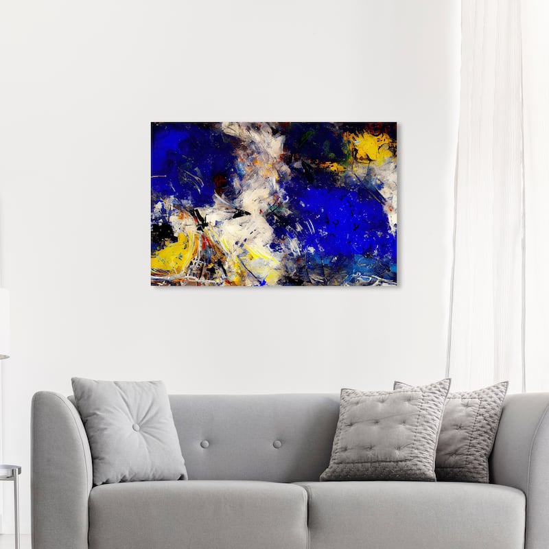 Wynwood Studio Canvas Abstract Finfun Blue and Sapphire Blue Modern & Contemporary Wall Art Canvas Print - 30 x 45