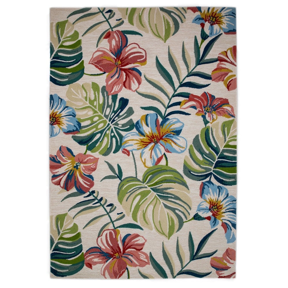 Domani Trails Hand-Made Indoor / Outdoor Tropical Palms Area Rug