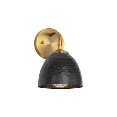 Golden Lighting 6950-1W MBS Shepard 10" Tall Bathroom Sconce