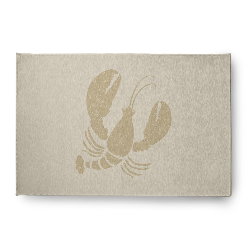 Lobster Nautical Indoor/Outdoor Rug - Taupe - 4' x 6'