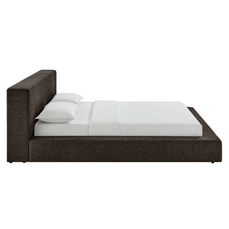 Luma Chenille Upholstered Platform Bed Frame