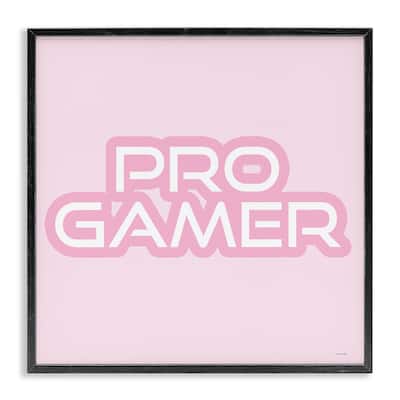Stupell Pastel Pink Pro Gamer Framed Giclee Art Design By Yass Naffas Designs