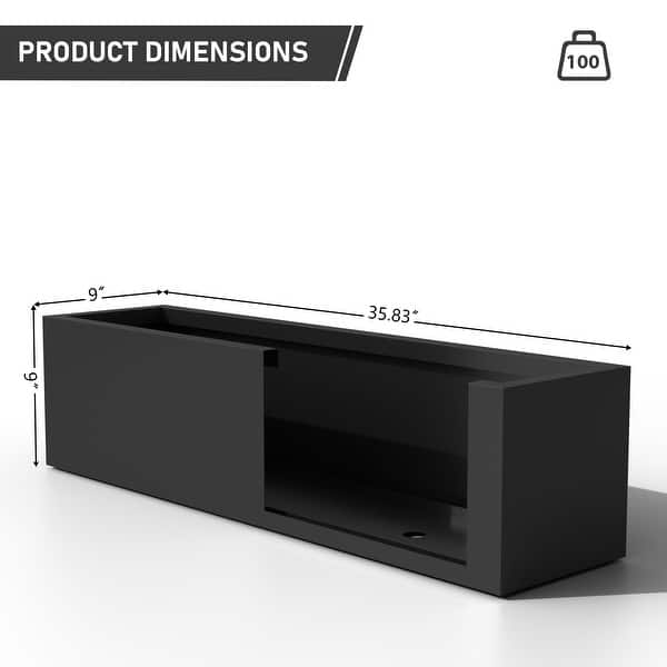 dimension image slide 2 of 6, Dovelina Modern Metal Rectangular Planter- Elevate Your Space, Indoors & Outdoors