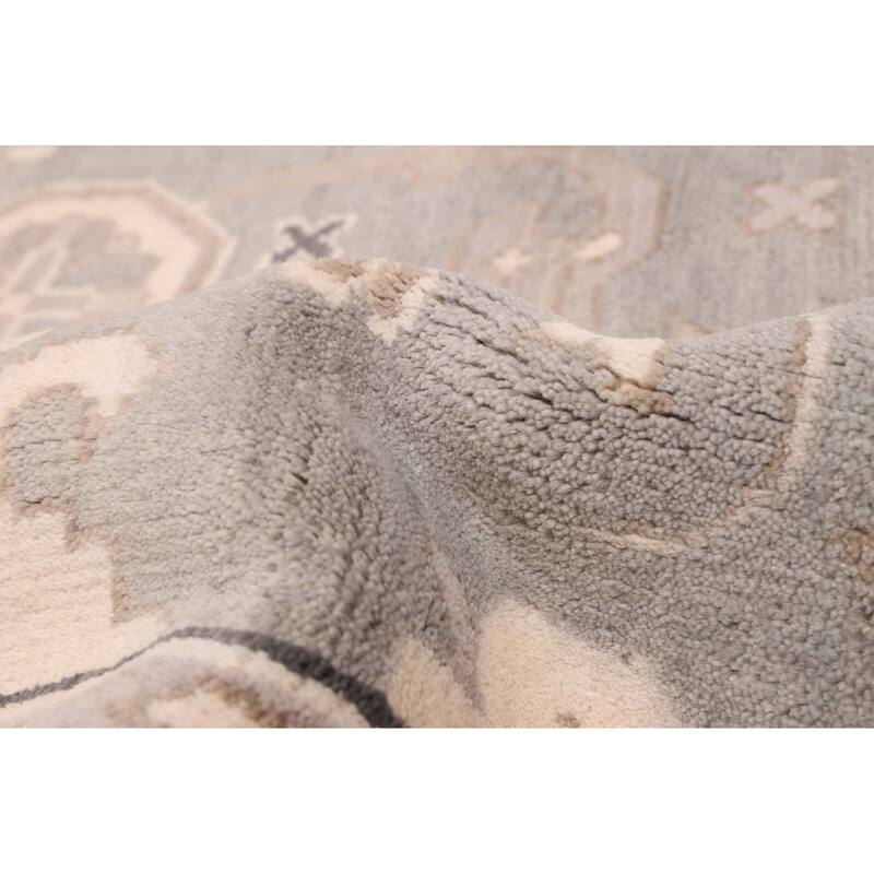 ECARPETGALLERY Hand-knotted Royal Oushak Grey, Sage Wool Rug - 9'1 x 12'1