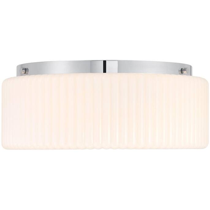 Savoy House 6-4187-4 Edgemont 4 Light 20" Wide LED Flush Mount Drum - Chrome