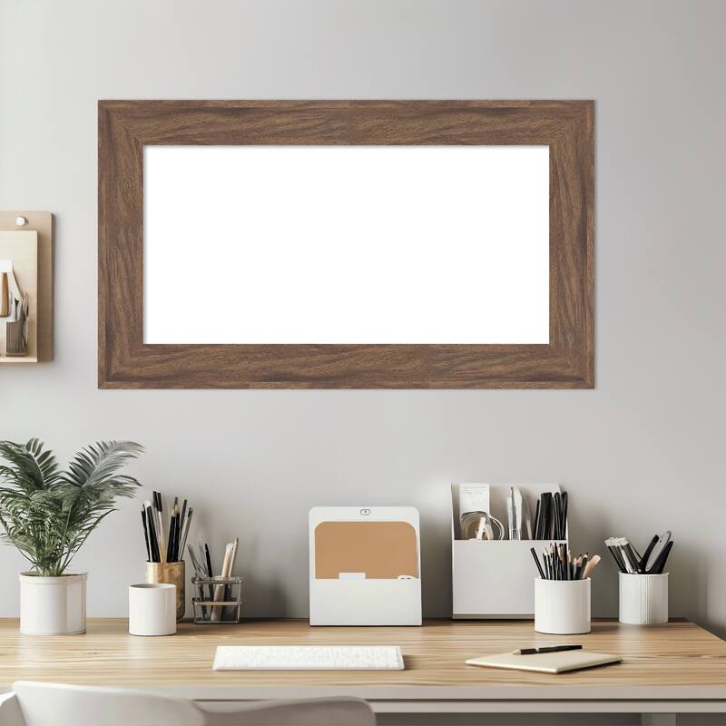 Pia Medium Brown Framed Dry Erase Magnetic Board