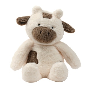 Bedtime Originals Farmyard Friends Plush Cow Stuffed Animal Toy - Milkshake