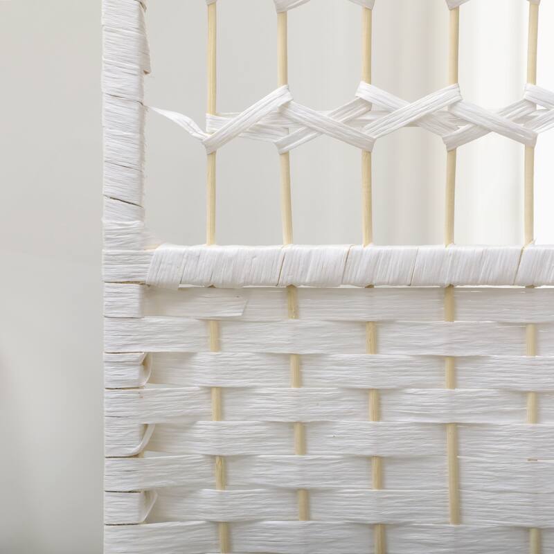 Freestanding Wave Fiber Partition Folding Privacy Screen for Home and Office