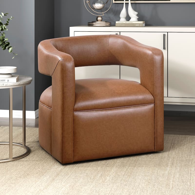Lou Faux Leather Swivel Chair