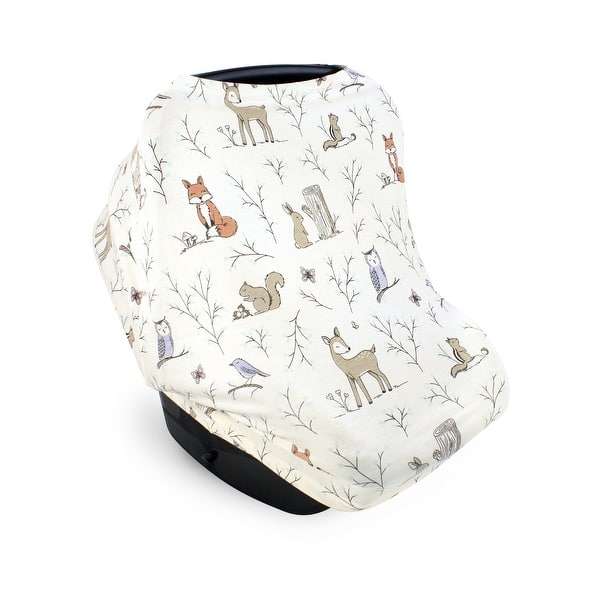 slide 1 of 1, Hudson Baby Girls Multi-use Car Seat Canopy, Enchanted Forest, One Size - Enchanted Forest Enchanted Forest