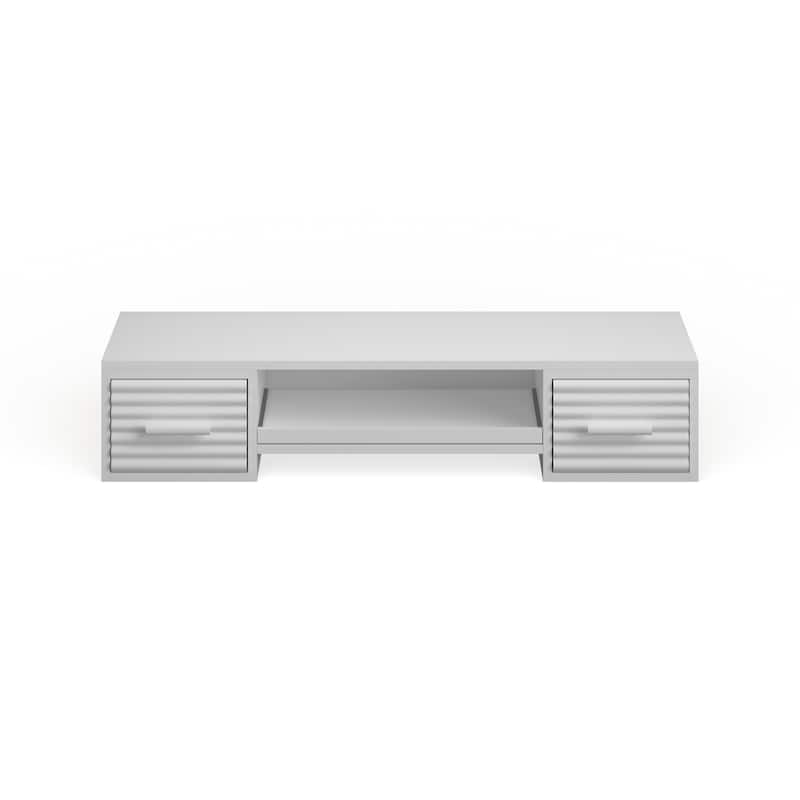 SEI Furniture Shaw Modern White 2-drawer Floating Wall-mount Desk