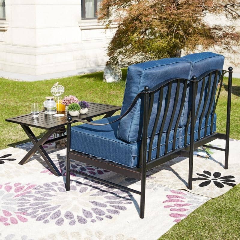 PATIO FESTIVAL 2-pc. Outdoor Cushioned Loveseat and Coffee Table Set
