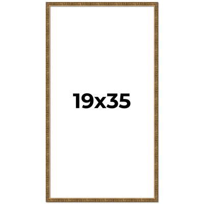 19x35 Frame Gold Solid Wood Picture Frame - Complete Modern Photo