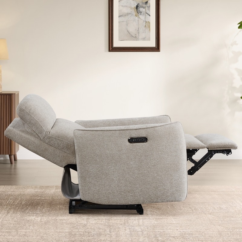 Spruce & Spring Dual Motors Power Lay Flat Recliner with Headrest