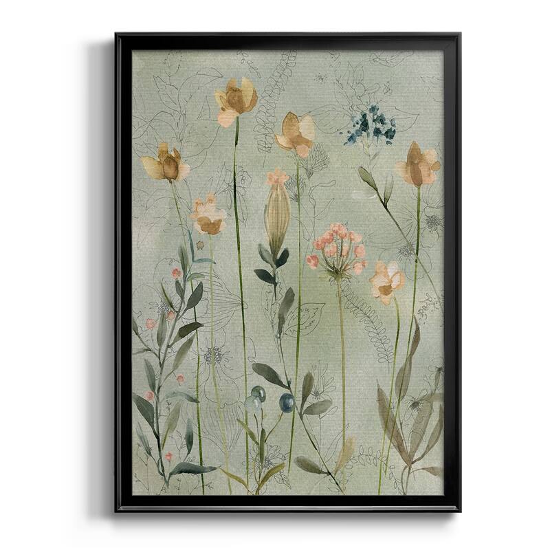 Botanical Sketchbook Premium Framed Print - Ready to Hang