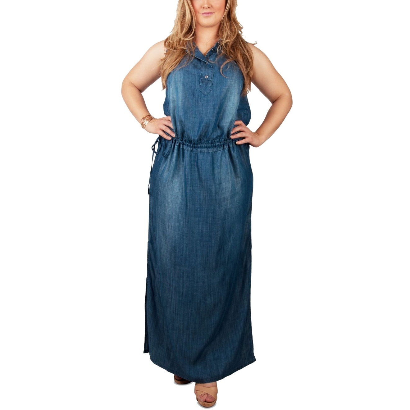 plus chambray dress