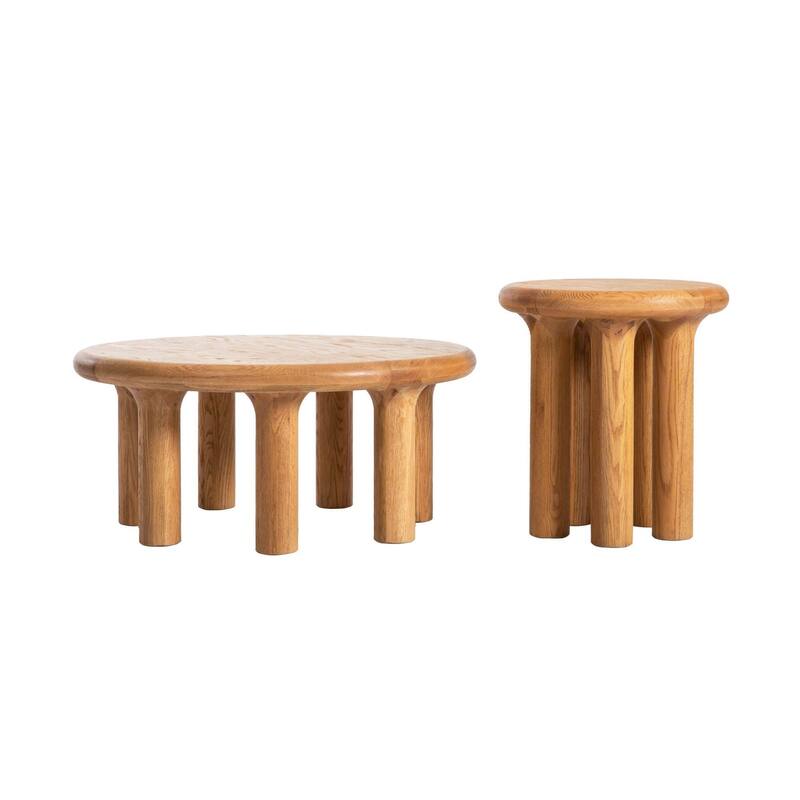 Madron Solid Oak Coffee Table, Brown