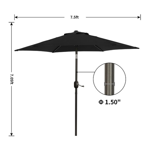 Bonosuki 7.5ft Patio Umbrella Waterproof Sunshade Canopy