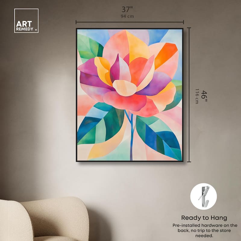 Ail Geofloral I Canvas by Art Remedy