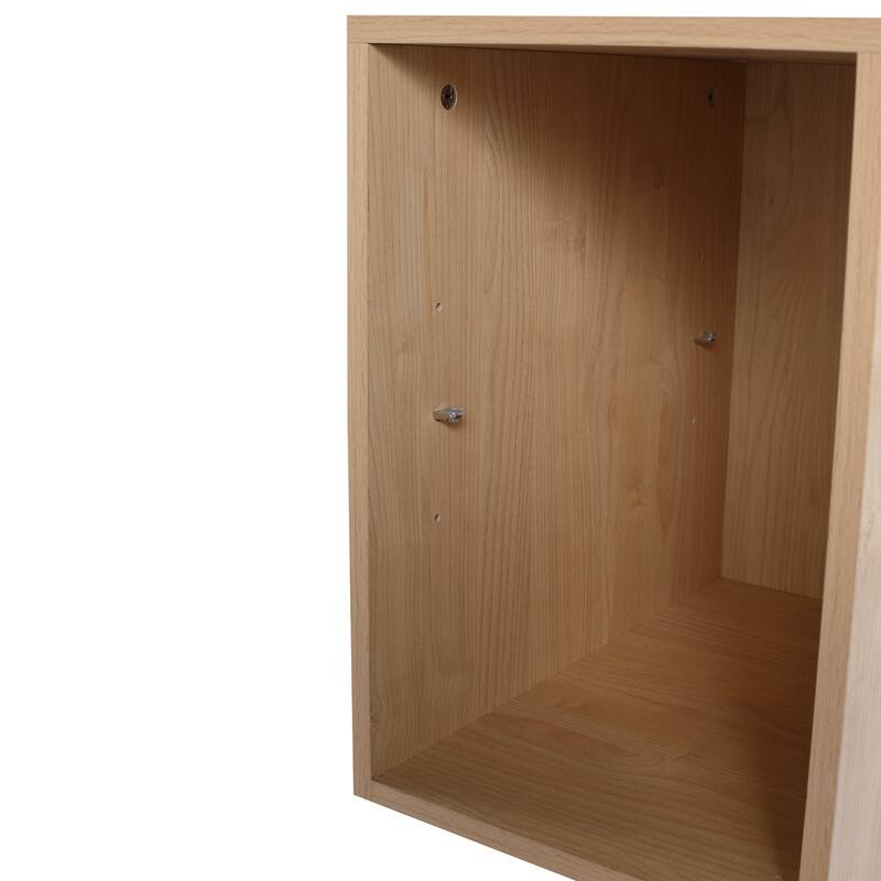 GDFStudio - Emerson Stylish Wall-Mounted Bathroom Vanity with Soft-Close Doors and Ceramic Sink