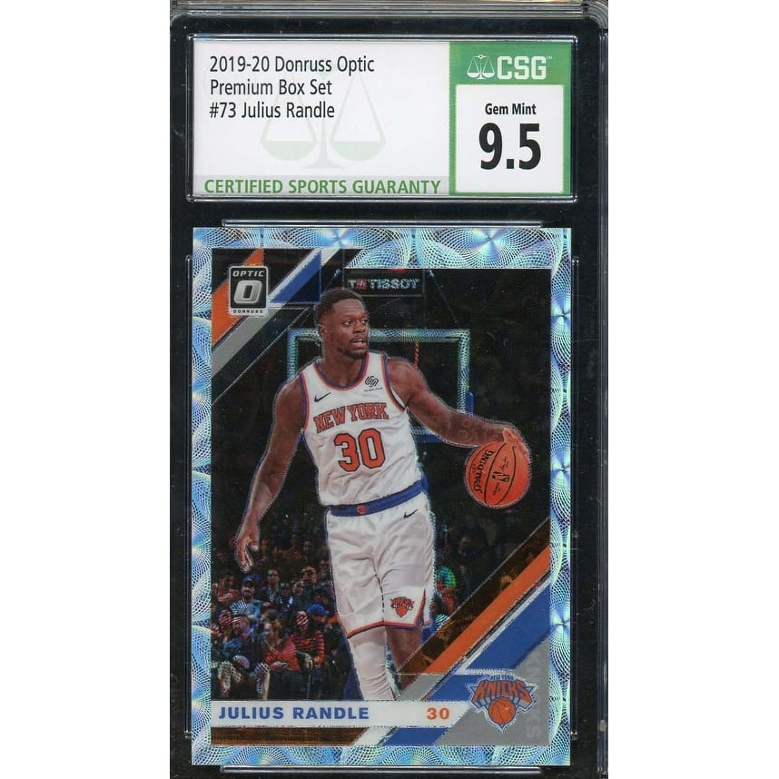 Julius Randle 2019-20 Donruss Optic Premium Box Basketball Card #73 CSG 9.5 - 8'6" x 11'6"