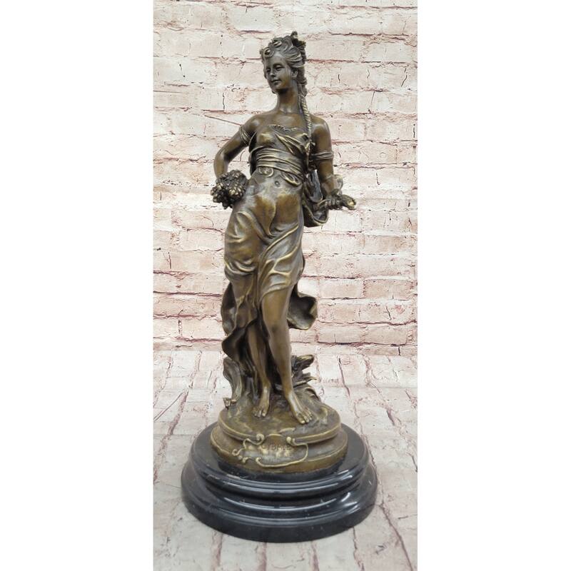 Antique Style Female Figure Bronze Statue Of Cybele Goddess Of Abundance