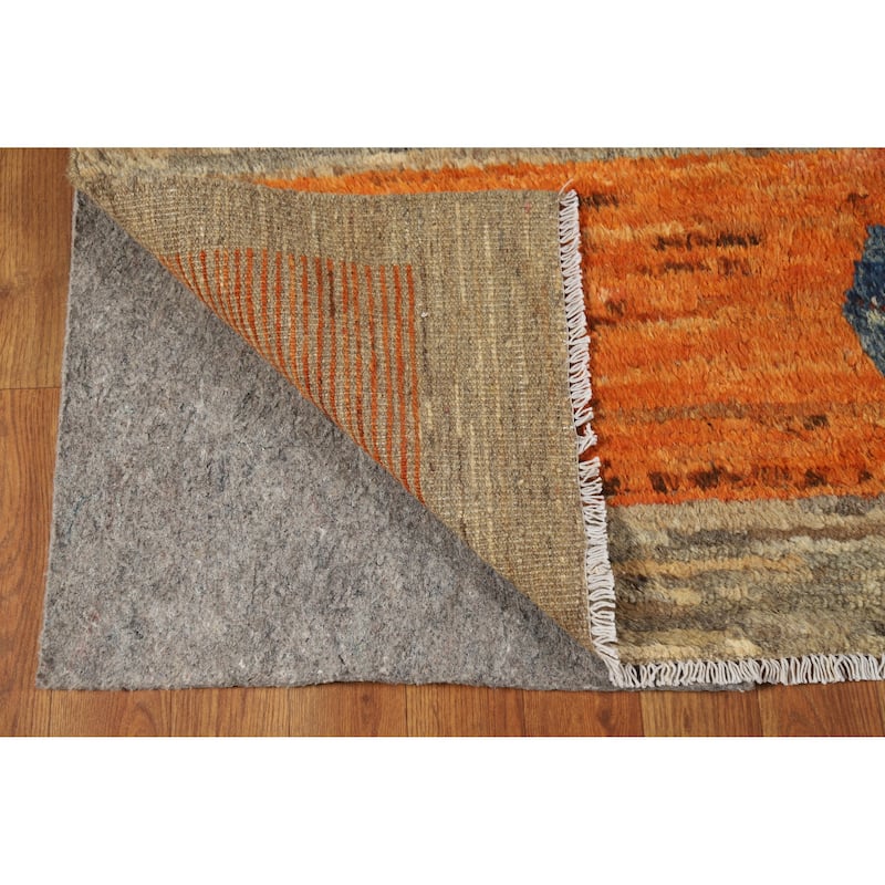 Geometric Moroccan Oriental Area Rug Hand-Knotted Wool Carpet - 5'8" x 7'6"