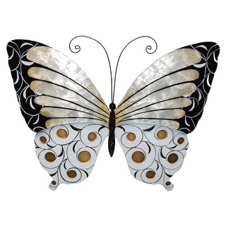 Garden Collection Plant Tin Butterfly Black Metal S Hook Set of 2 -select color 