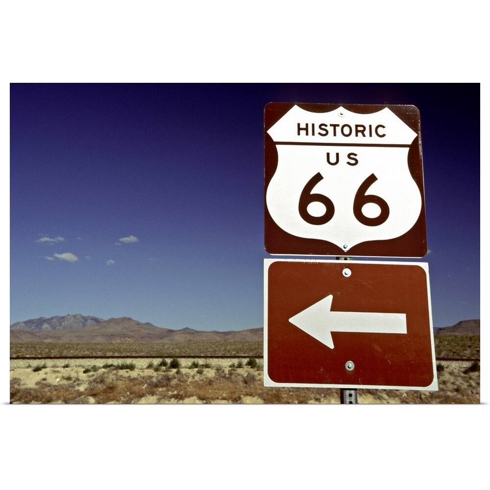 "Route 66 sign, Arizona" Poster Print - Multi