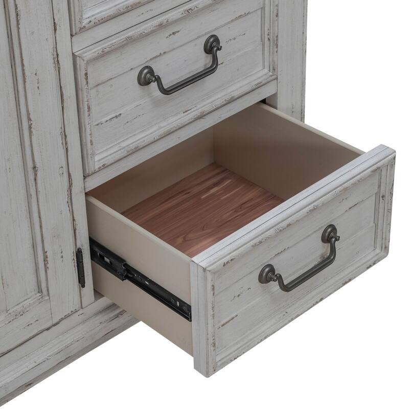 River Place Riverstone White & Tobacco Dresser