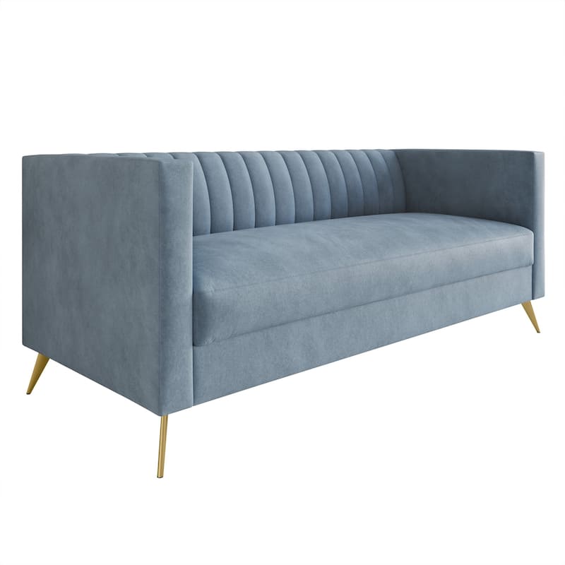 Clayfell Weiss Velvet Square Arm Chair/ Loveseat/ Sofa