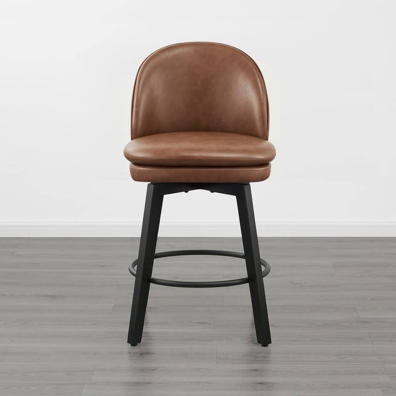 Spruce & Spring Madison Upholstered Swivel Counter Height Bar Stools