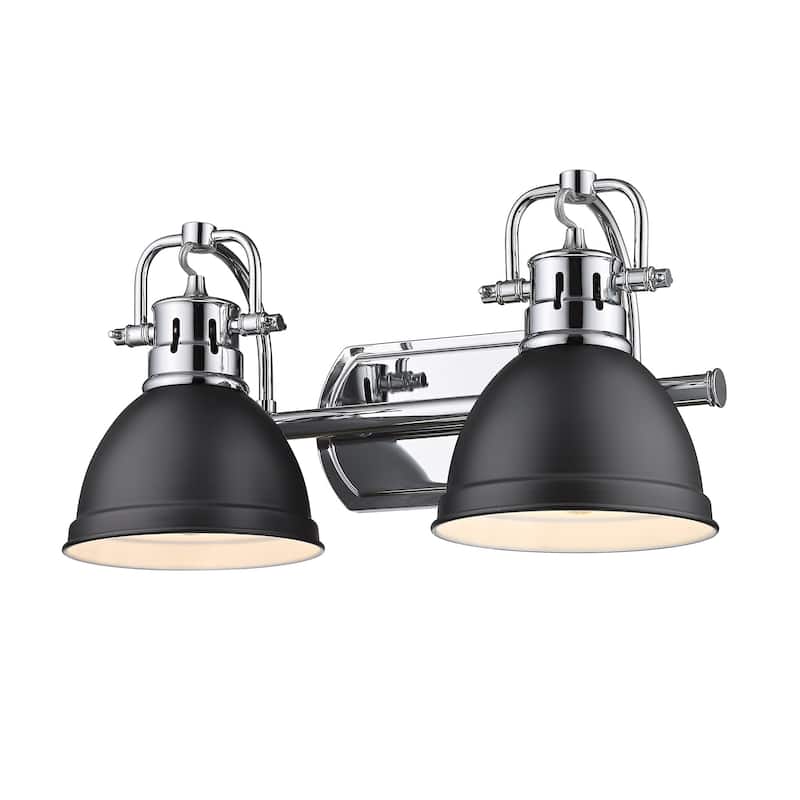 Duncan 2 Light Bath Vanity - 16.5"x8.5" - 16.5"x8.5" - Chrome