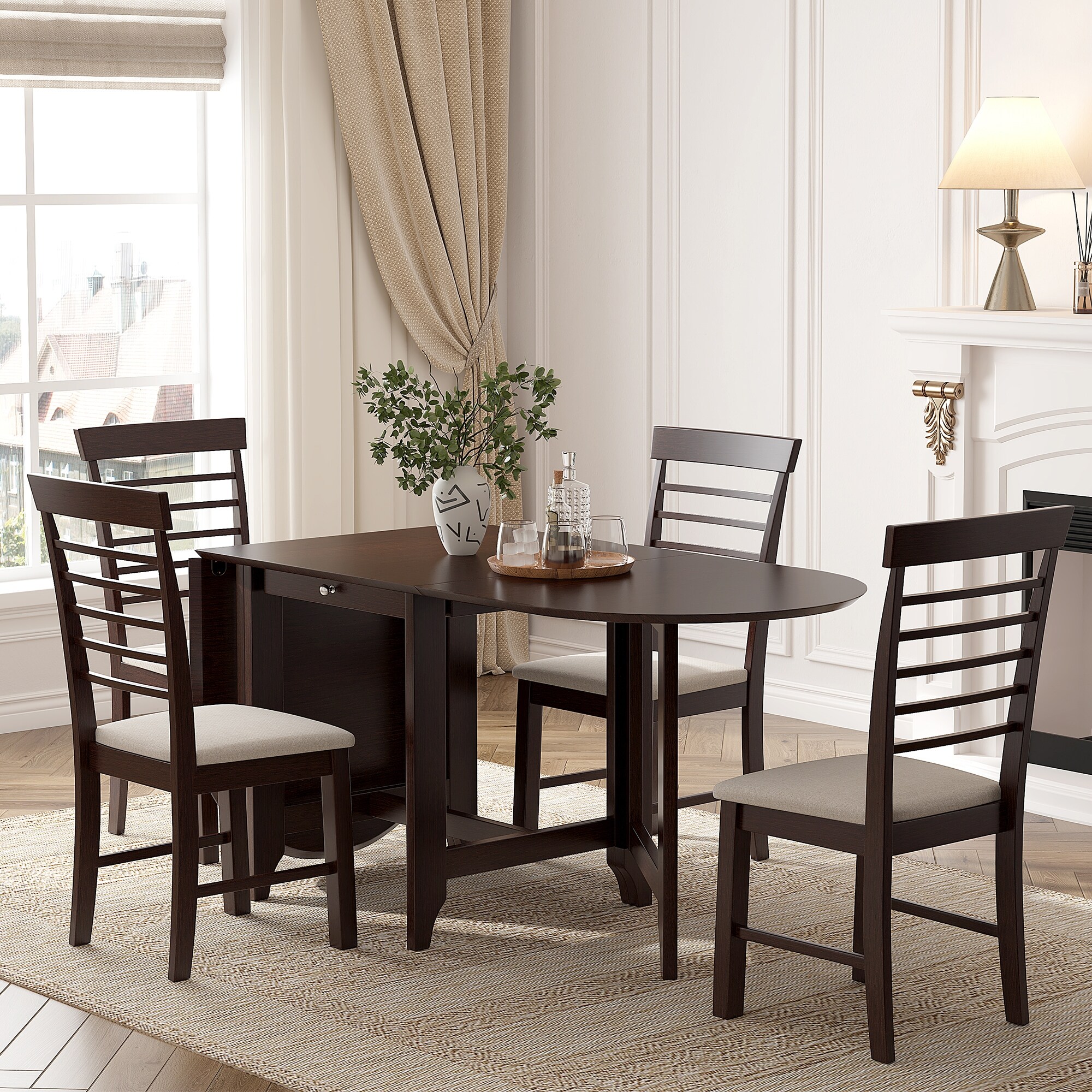 Small leaf table and chairs deals