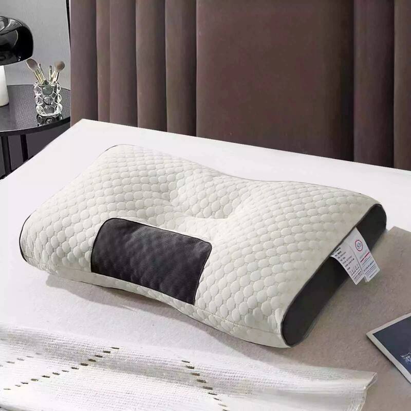 Set of 2 Neck Pillow, Standard Bed Pillow, Adaptive Pillows for Neck Pain Relief，Medium Firm Pillows for Side,Back - Beige - Set of 2