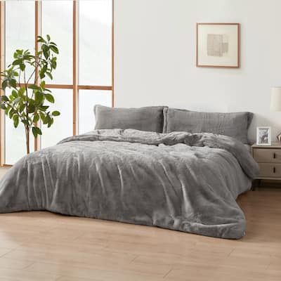 Melange Chunky Bunny - Coma Inducer® Oversized Comforter Set - Silver Rabbit