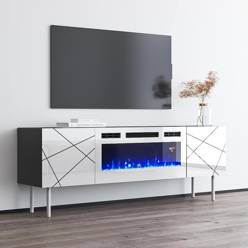 London WH-EF Electric Fireplace 63" TV Stand