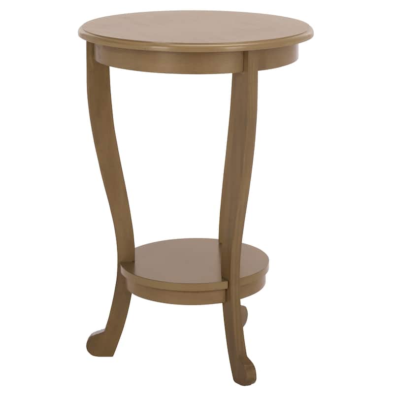 SAFAVIEH Carlotta Grey Pedestal Side Table - 18.1" x 18.1" x 26" - 18"W x 18"D x 26"H