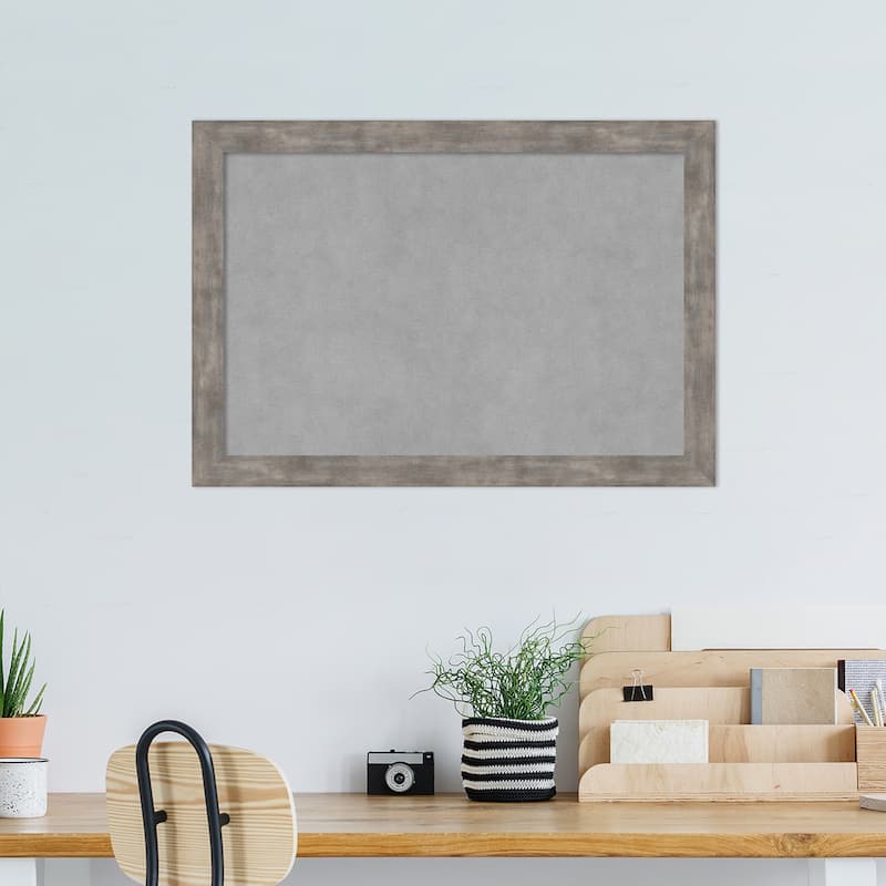 Amanti Art Marred Pewter Framed Magnetic Board