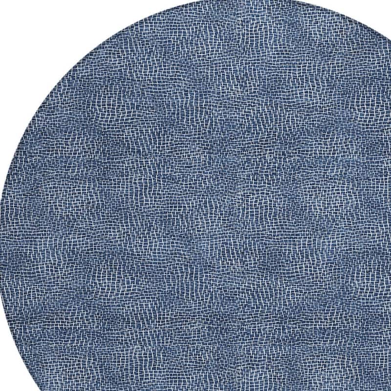 HomeRoots Geometric Transitional Rectangle Outdoor Rug