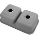 preview thumbnail 10 of 9, Ruvati 32-inch Low-Divide 50/50 Double Bowl Undermount 16 Gauge Stainless Steel Kitchen Sink - RVM4350 - 32-1/4″ x 18-7/8″