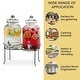 preview thumbnail 6 of 4, Canyon Beverage Dispenser Set/2 With Black Metal Stand