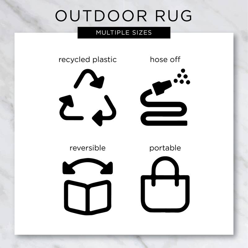DII Boho Floral Outdoor Rug 5 Ft Round
