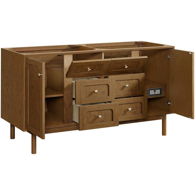 James Martin Vanities 545-V60D-FVSL Laurent 60" Double Basin Poplar