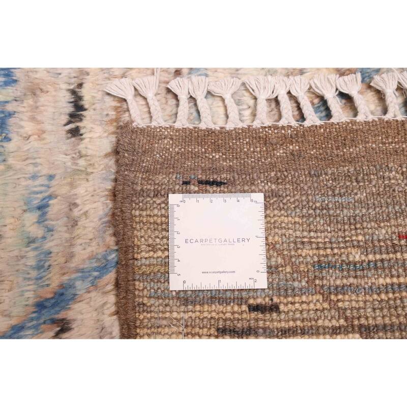 ECARPETGALLERY Hand-knotted Pak Finest Marrakesh Light Blue Wool Rug - 8'4 x 9'6